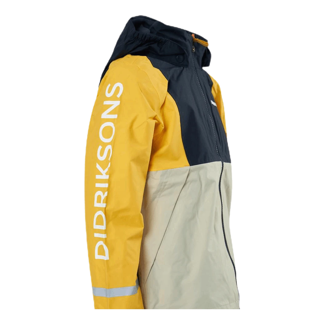 DIDRIKSONS Block Kids Jacket Blue/Yellow 4 DIDRIKSONS Block Kids Jacket Blue/Yellow – Image 4