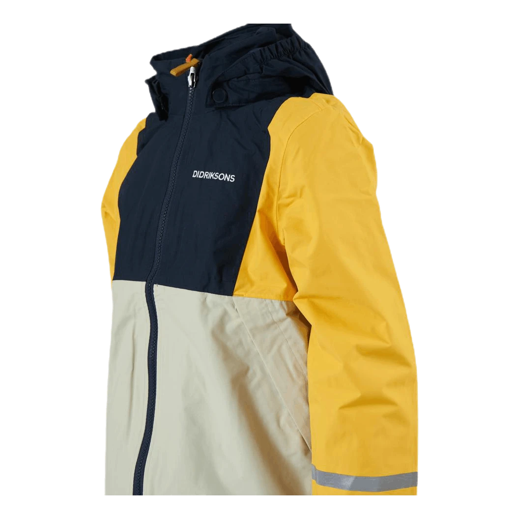 DIDRIKSONS Block Kids Jacket Blue/Yellow 5 DIDRIKSONS Block Kids Jacket Blue/Yellow – Image 5